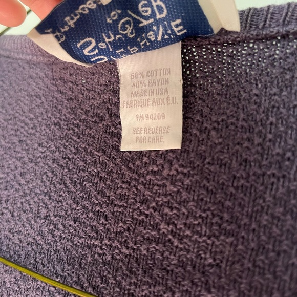 Stephanie Schuster Cardigan, Knit, Purple / Plum, mother of pearl, vintage - Picture 8 of 14